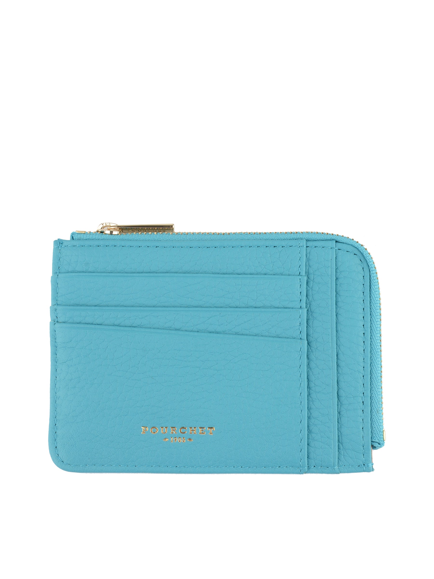 Flat turquoise coin/card holder