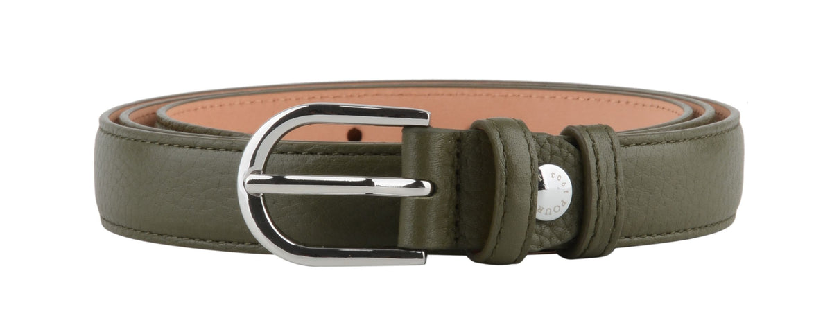 Ceinture | Ceinture en cuir kaki