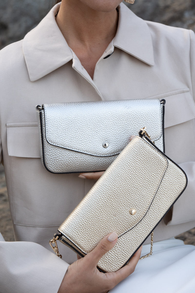 Club | Sac pochette dorée