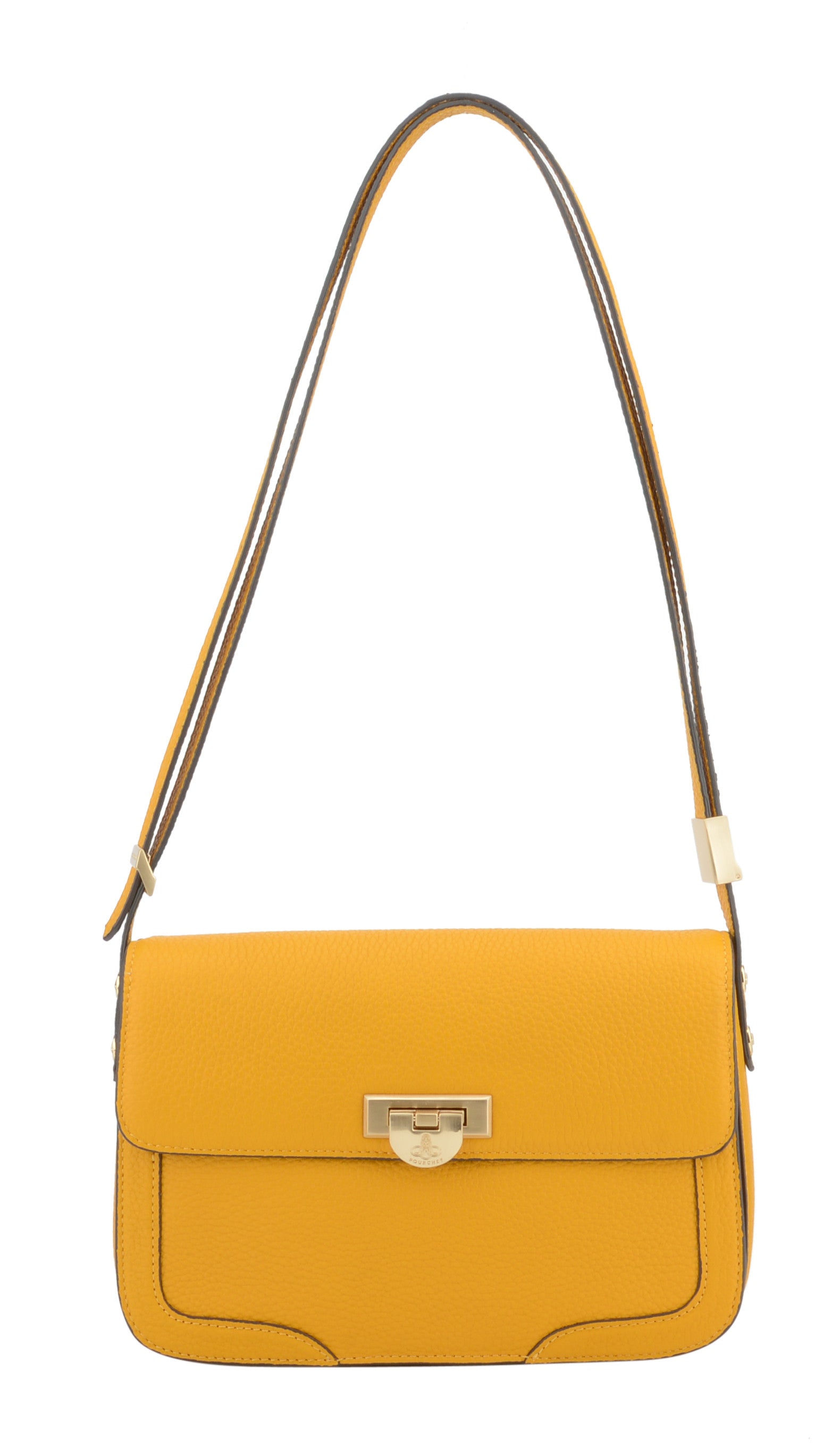 Auteuil | Grand Sac porté travers safran