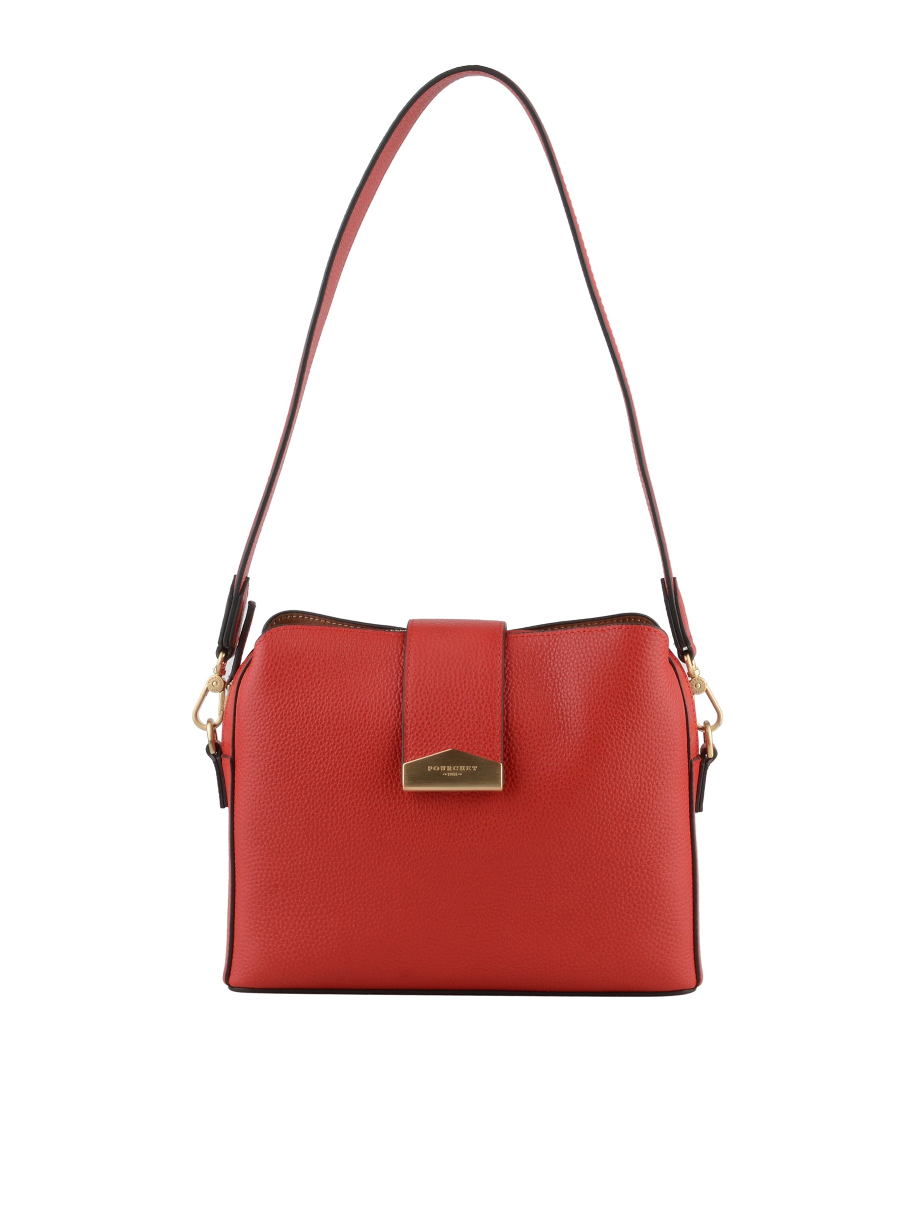 Red shoulder bag
