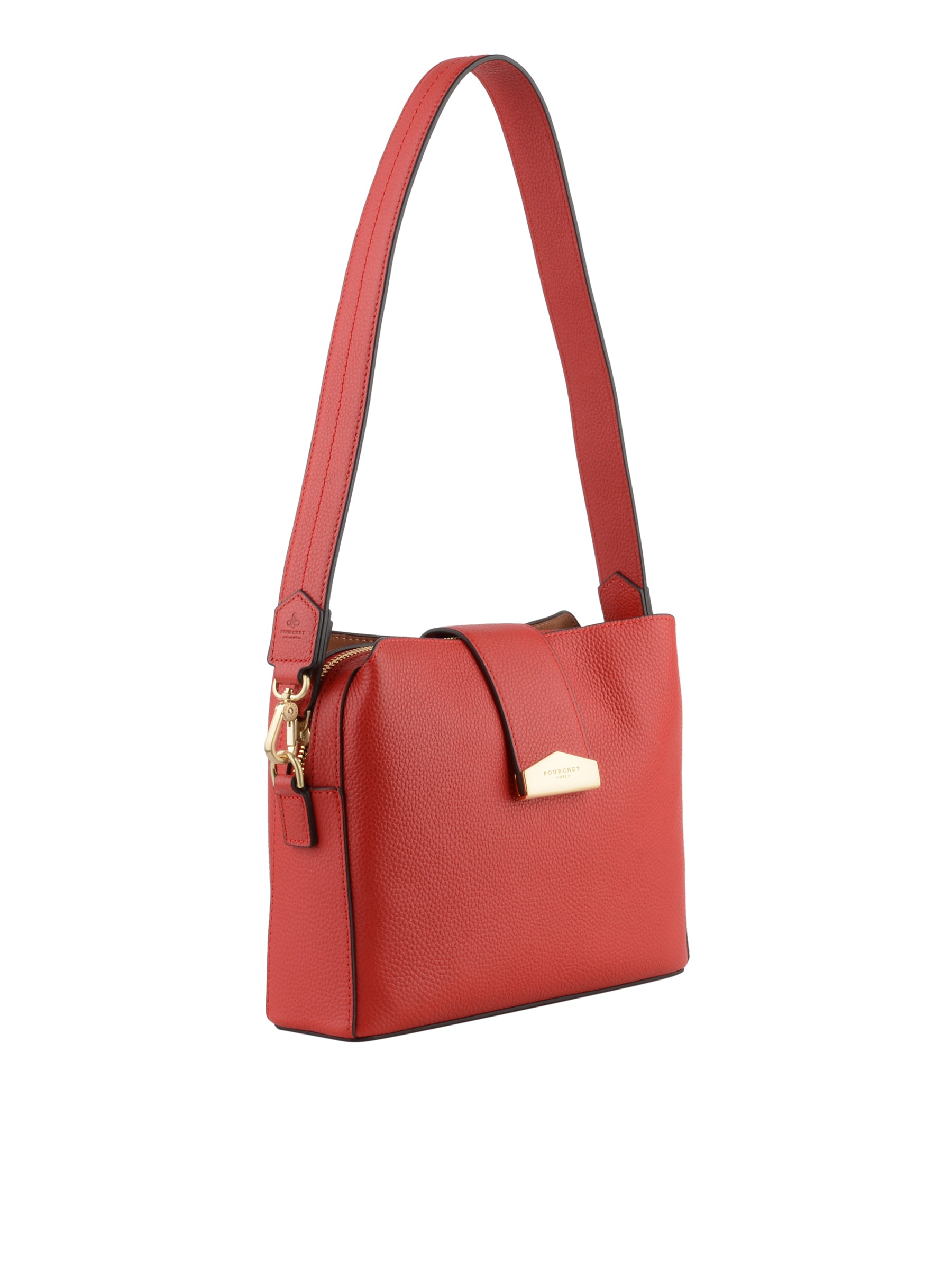 Red shoulder bag
