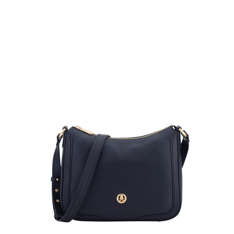 Navy blue satchel bag
