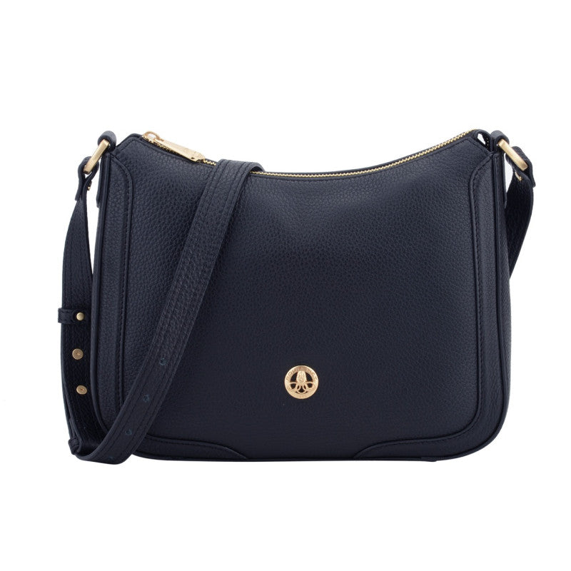 Navy blue satchel bag