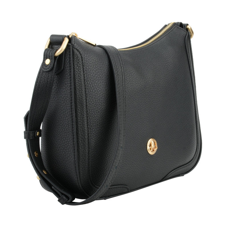 Black satchel bag