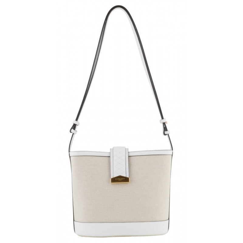 White zipped satchel