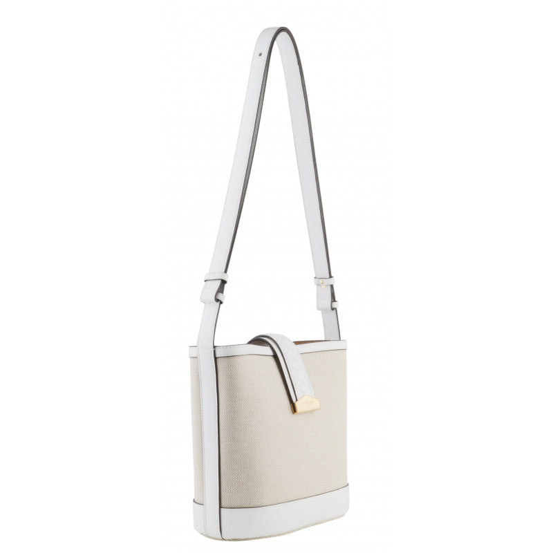 White zipped satchel