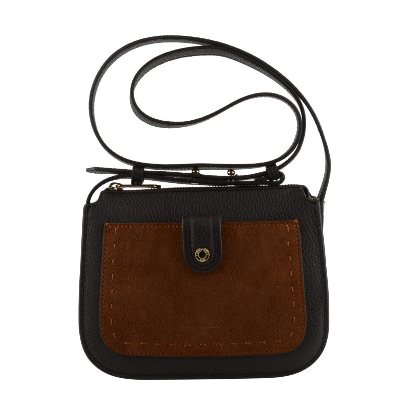 Brown/gold crossbody