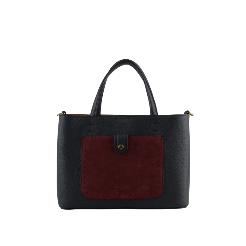 Navy/burgundy handbag