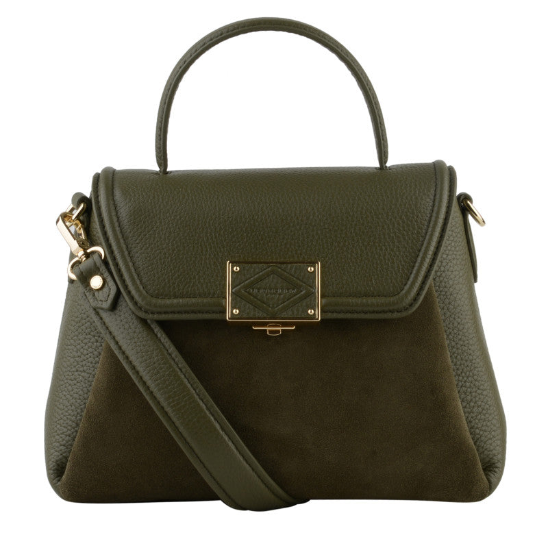 Small khaki handbag