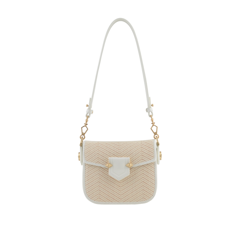 Sèvres Coton - Petit sac à rabat blanc
