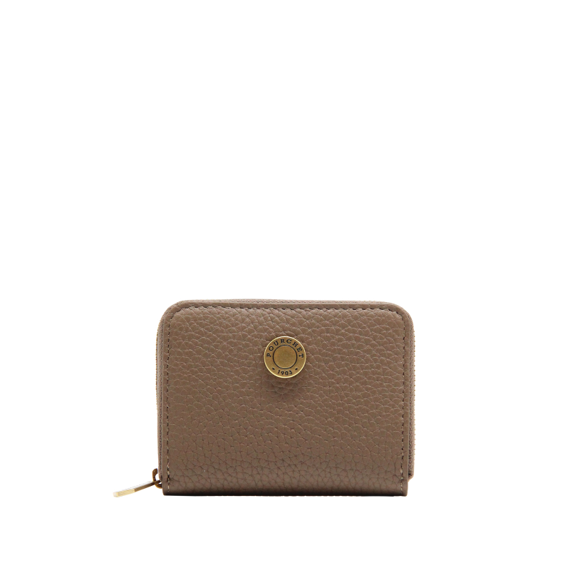 Granite - Petit porte monnaie taupe