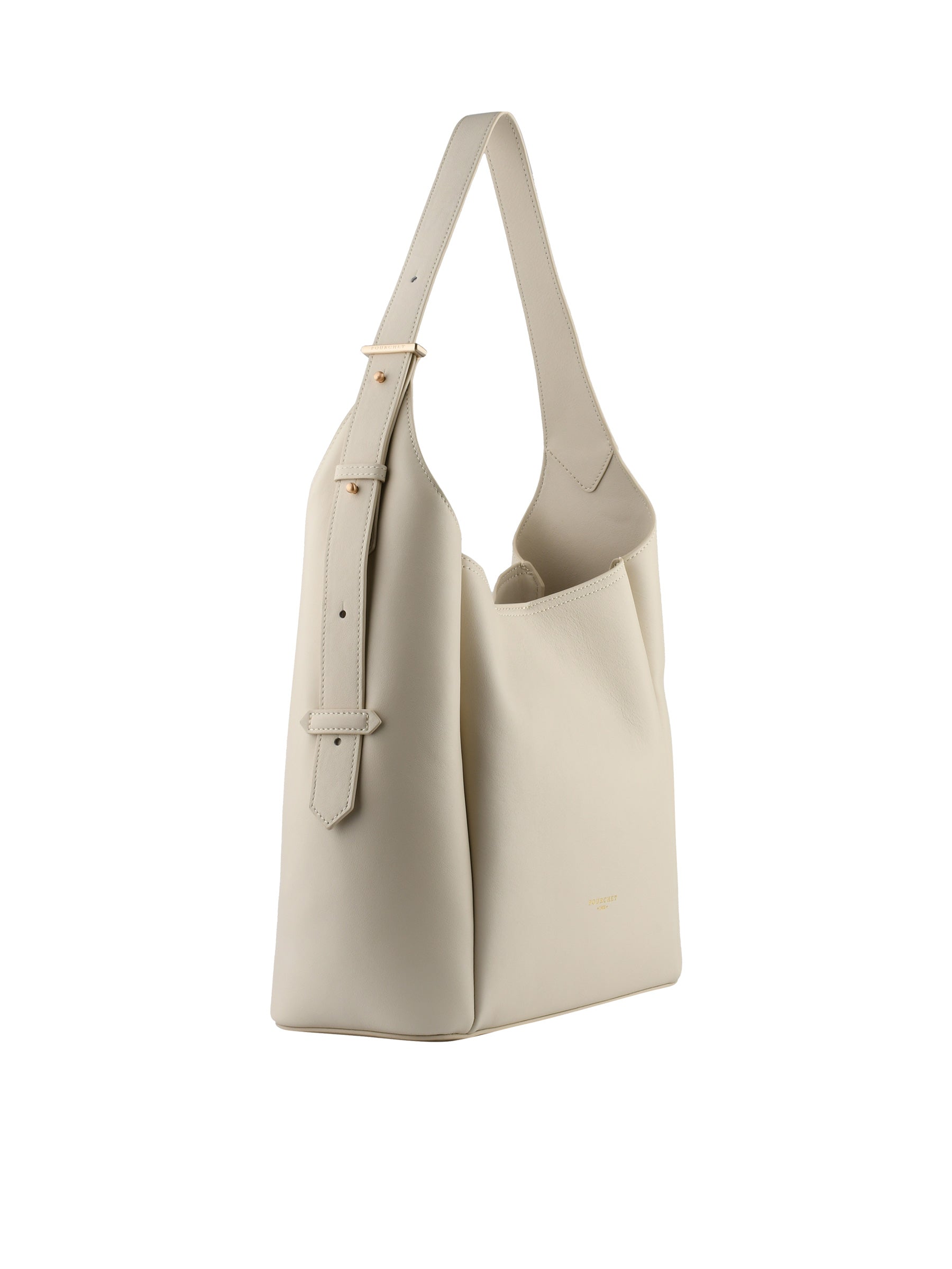 Sévigné - Large beige shoulder bag