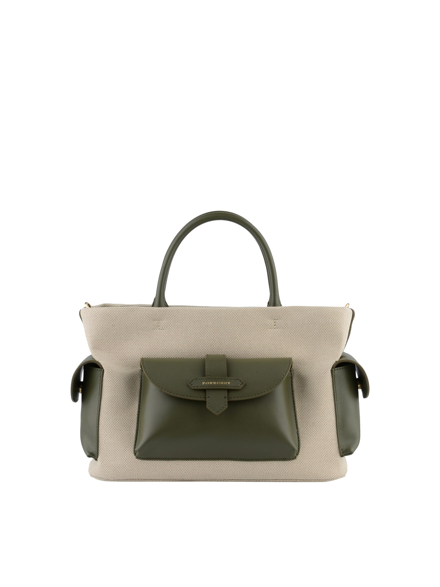 Reporter coton- Porté main kaki