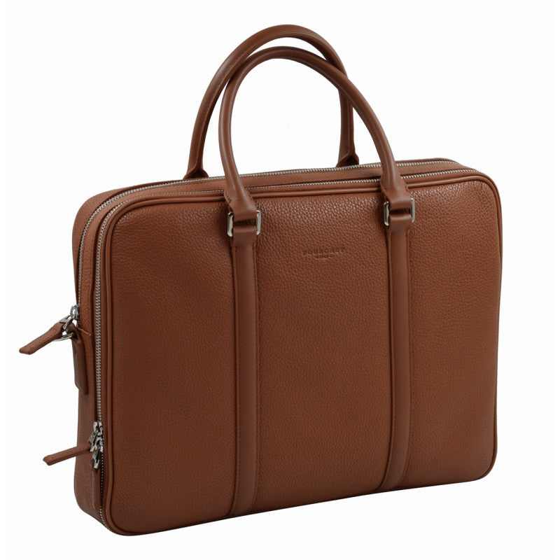 Ethan | Porte documents 2 soufflets camel