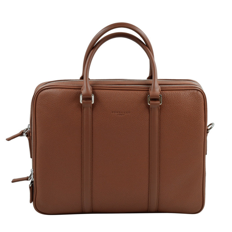 Ethan | Porte documents 2 soufflets camel
