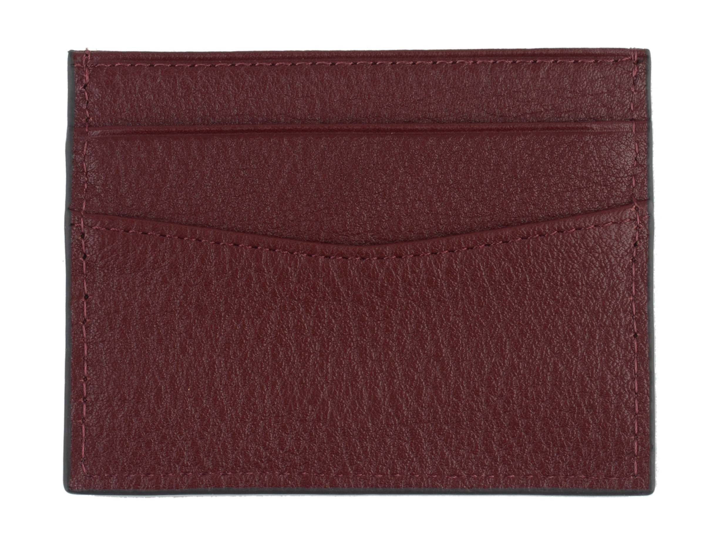 Club | Porte carte bordeaux