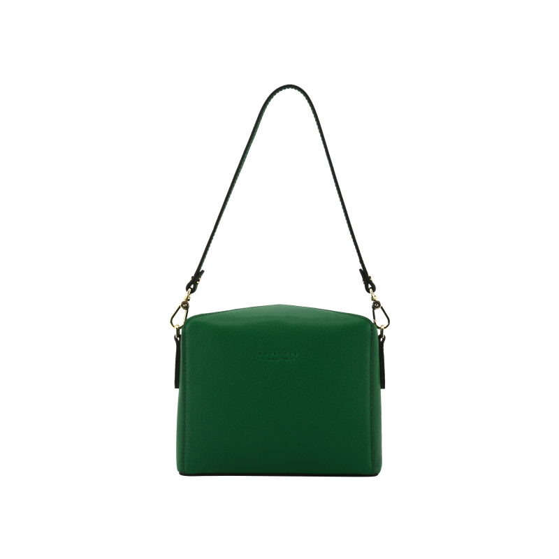 Emerald leather shoulder bag