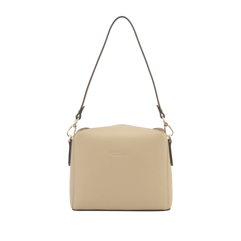 Putty leather shoulder bag