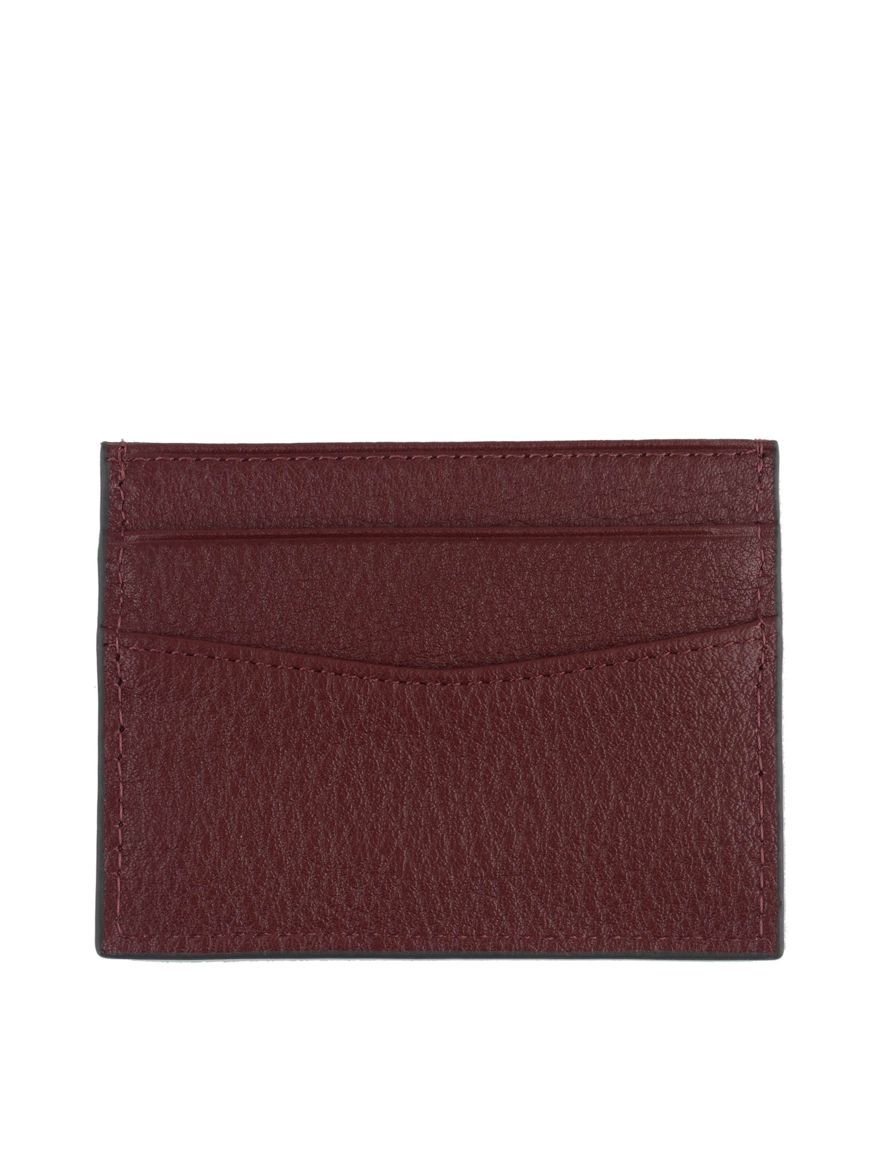 Burgundy card holder