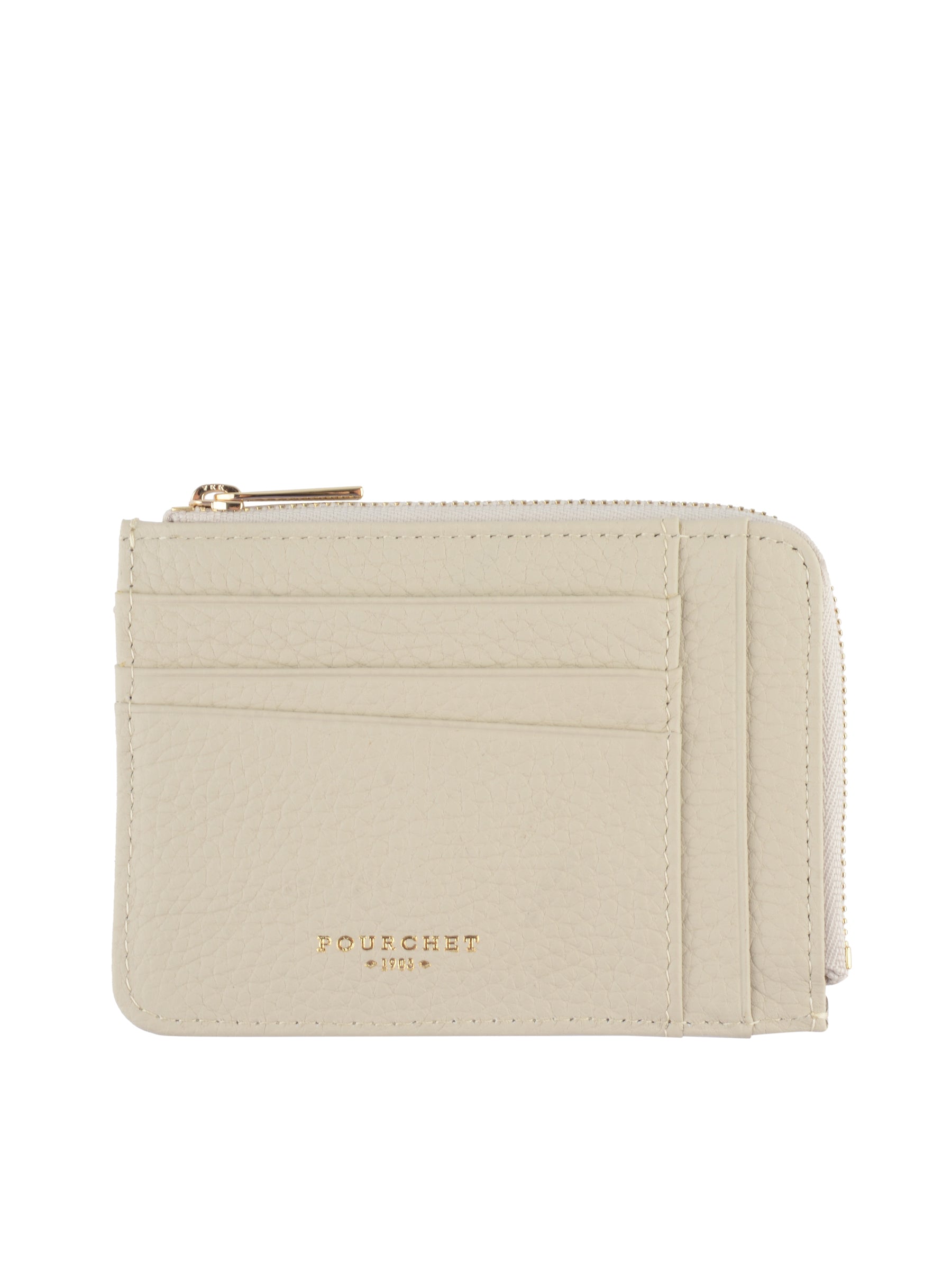 Club - Porte monnaie/carte plat beige