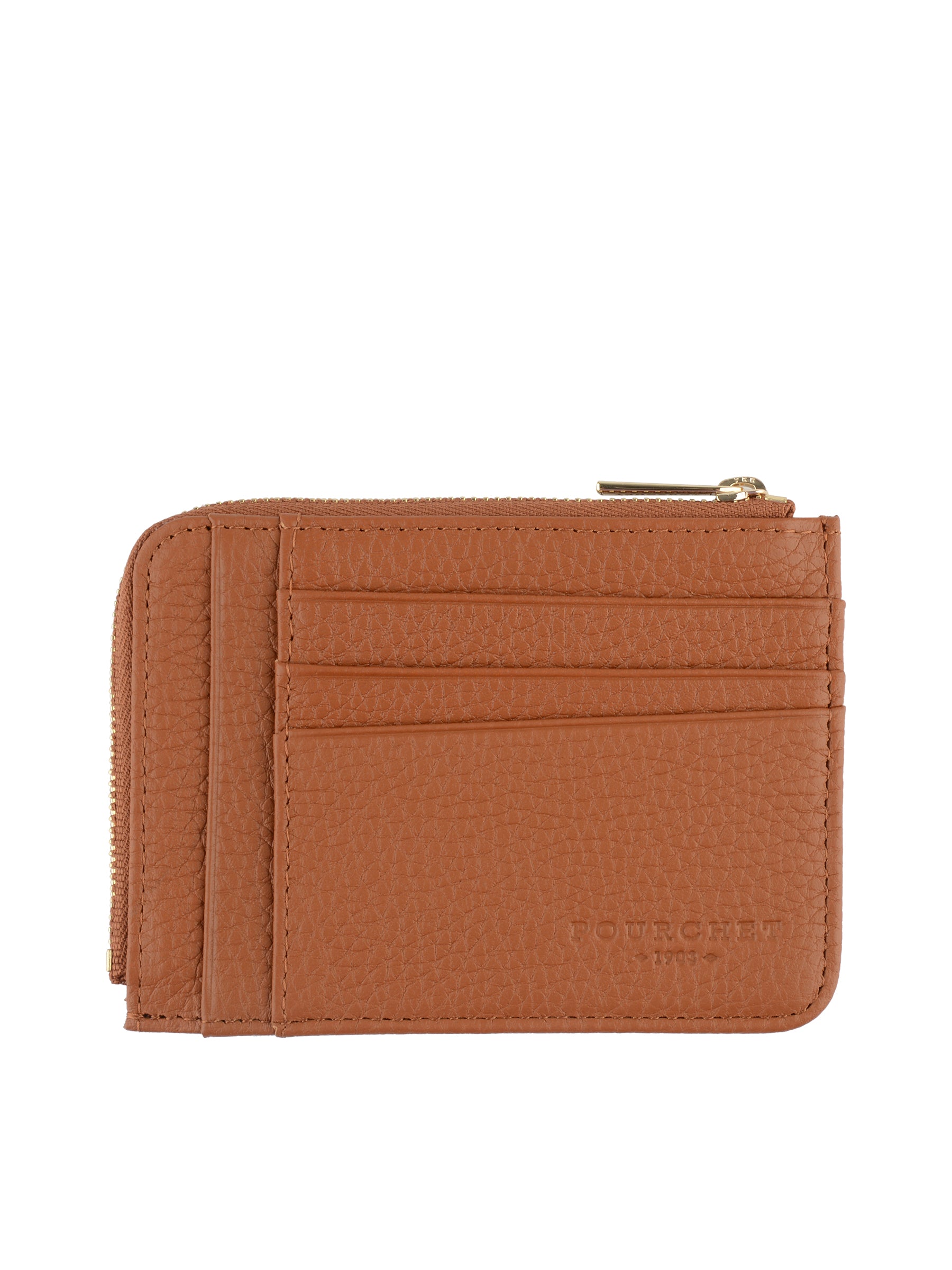 Club - Porte monnaie/carte plat camel