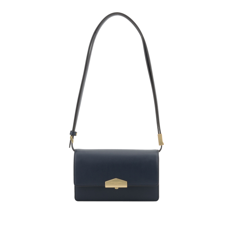 Small navy shoulder bag