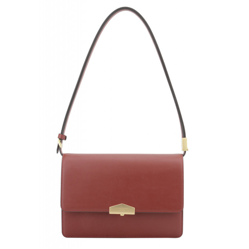 Large burgundy shoulder bag