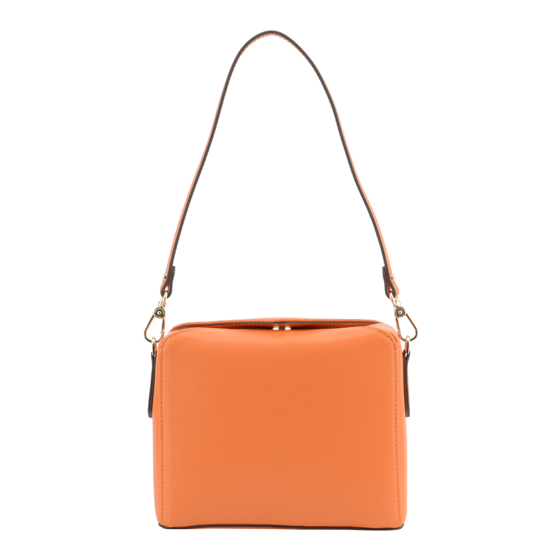 Orange canvas shoulder bag