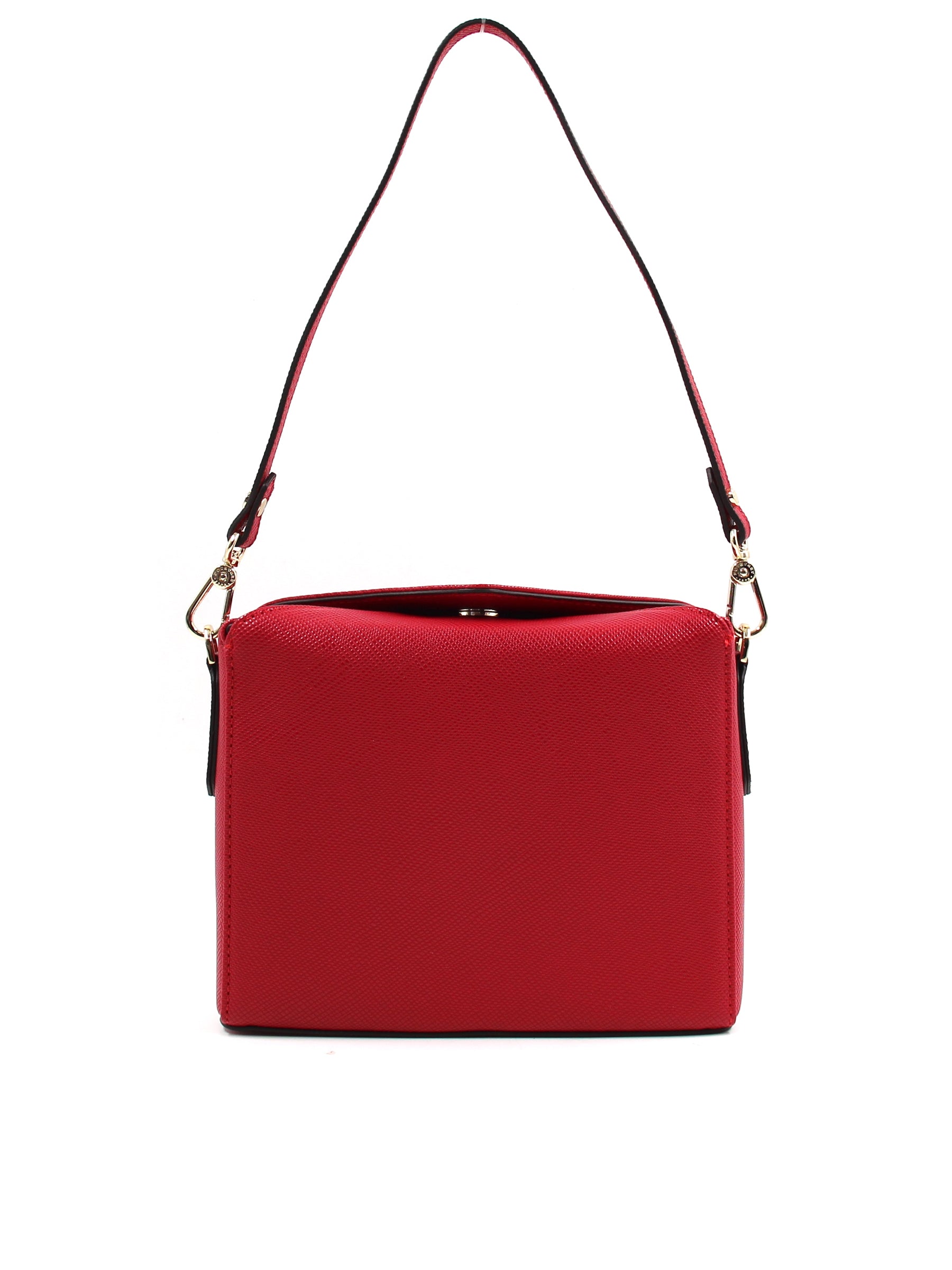 Red canvas shoulder bag