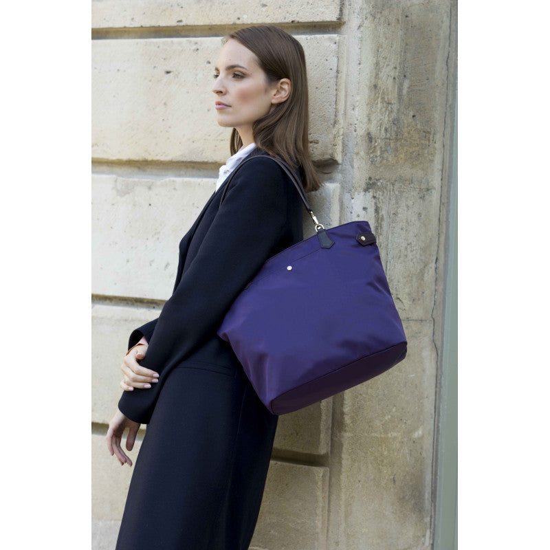 Large blue shoulder bag