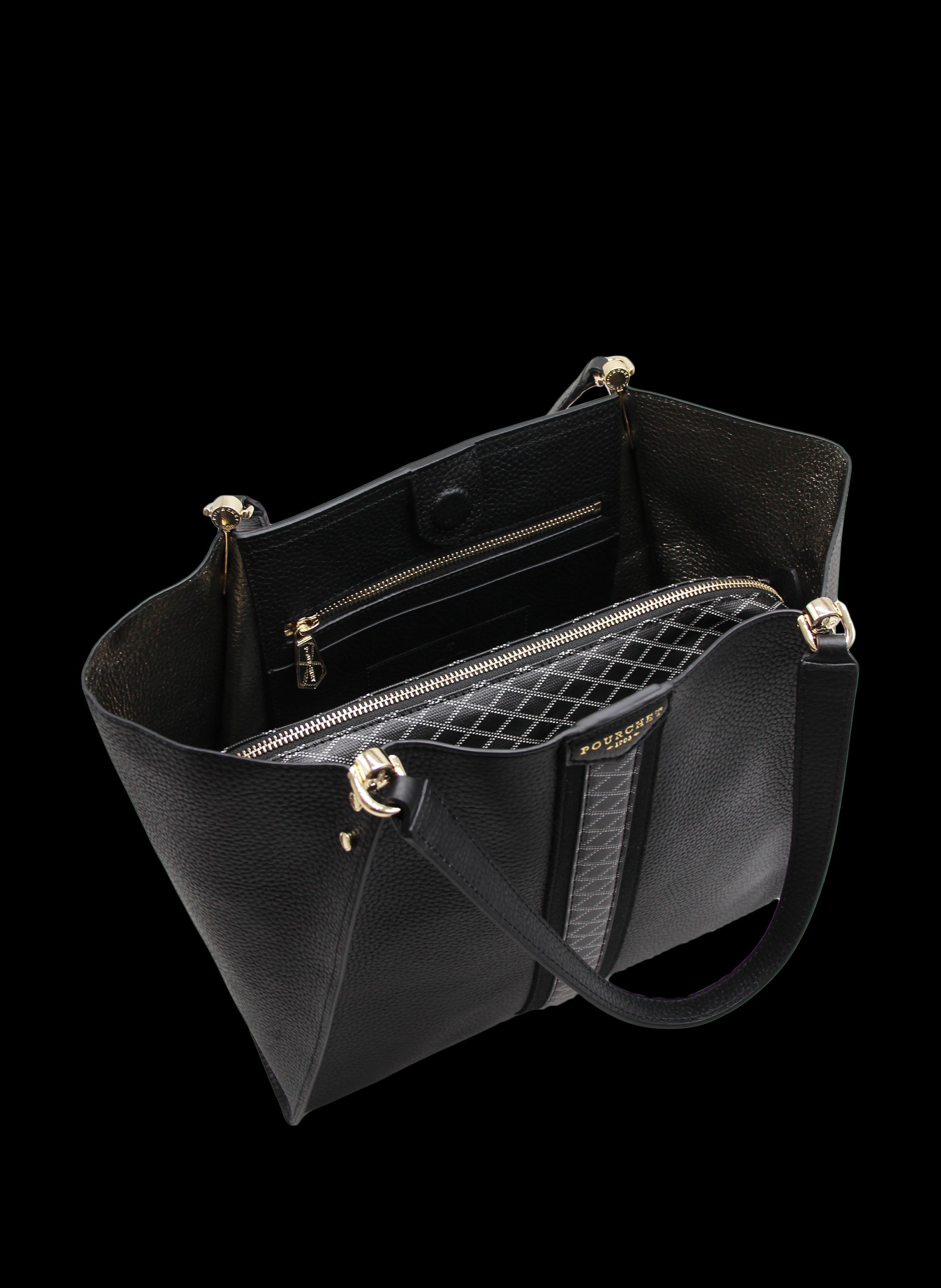 Grand cabas Hebdo Madison noir